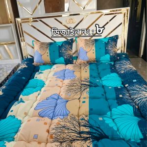 Print cotton bed topper